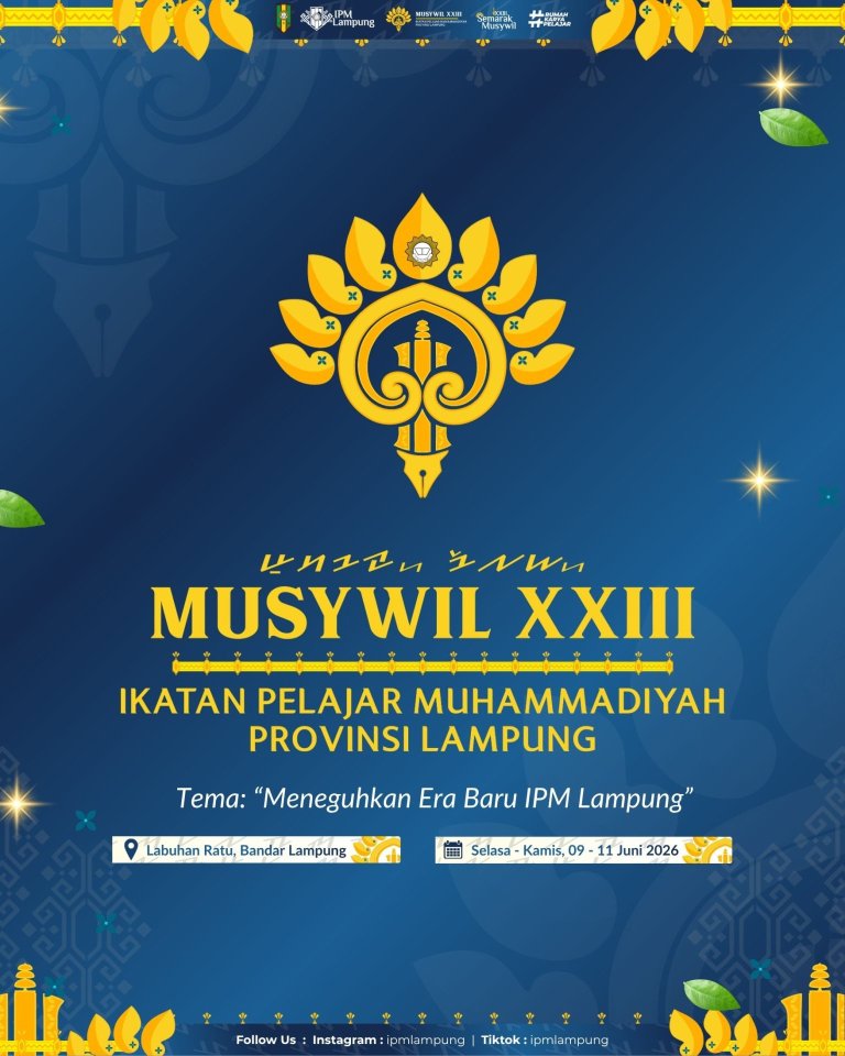 PW IPM Lampung Siap Gelar Musyawarah Wilayah XXIII, Momentum Regenerasi Kepemimpinan Pelajar Muhammadiyah
