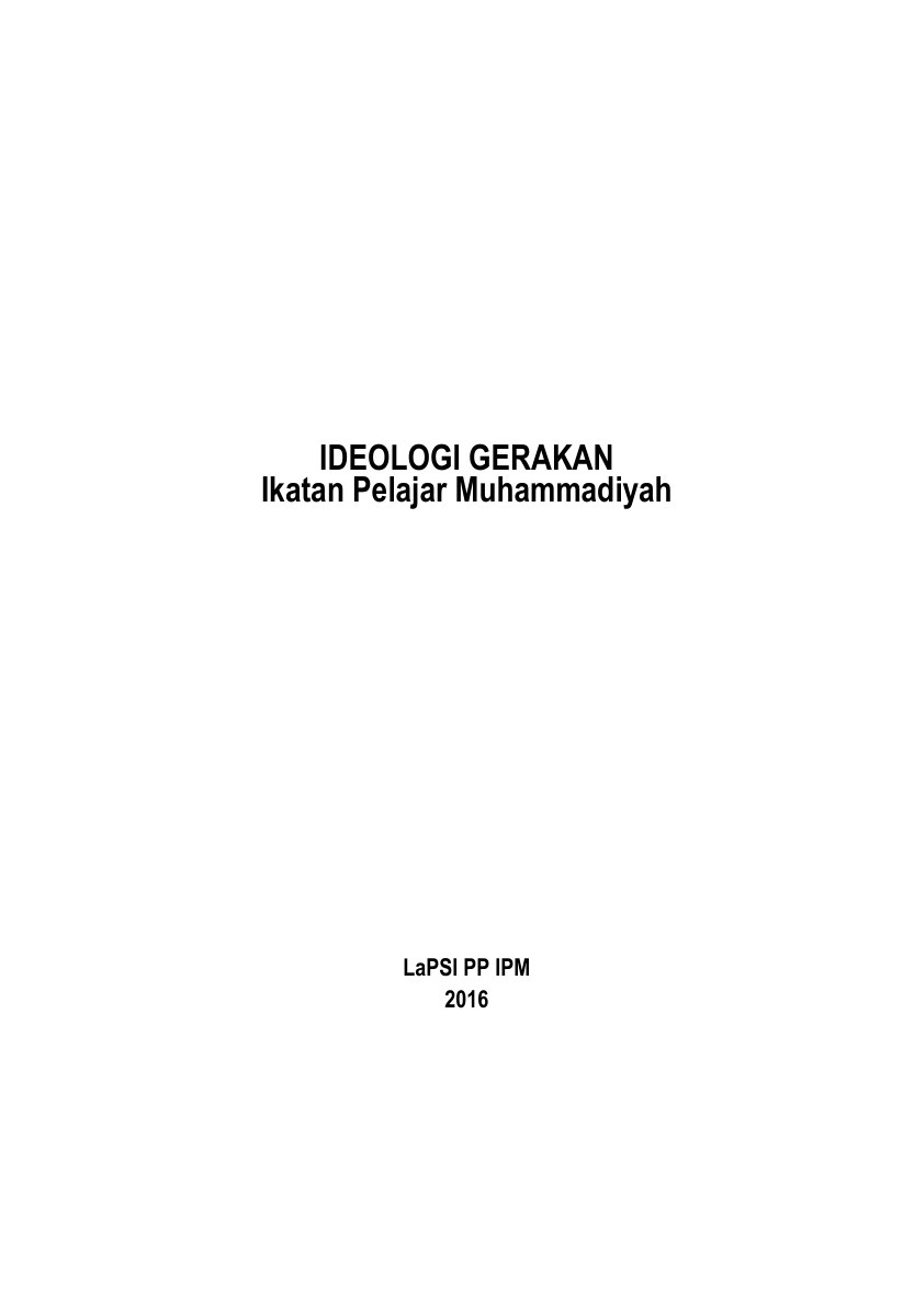 Ideologi Gerakan IPM